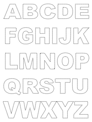 Página de Traçado de Letras do Alfabeto