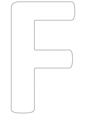 Página para Colorir Página para Contorno da Letra F