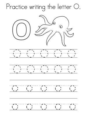 Página para Colorir Contornando a Letra O