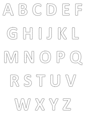 Folha de Exercícios de Contorno do Alfabeto