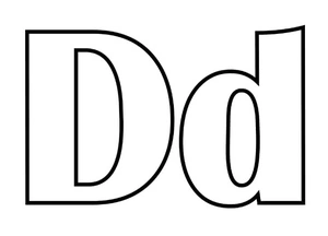 Página para Colorir Letra D Básica