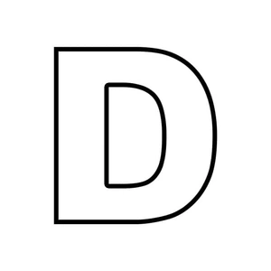 Página para Colorir Página para Colorir: Letra D Maiúscula