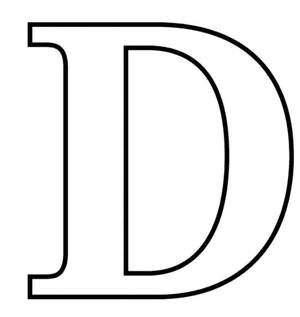 Página para Colorir Desenhar a Letra D
