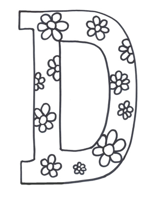 Letra Floral D