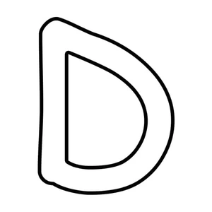 Página para Colorir Página para Colorir da Letra D para Imprimir Grátis