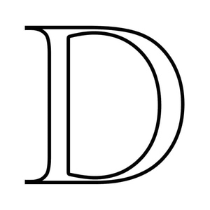 Página para Colorir Letra D para Imprimir Grátis