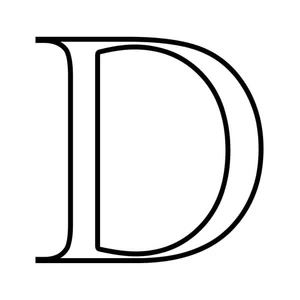 Página para Colorir Página para Colorir Letra D para Imprimir Grátis