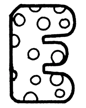Página para Colorir Letra E Adorável