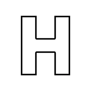 Página para Colorir Letra maiúscula H