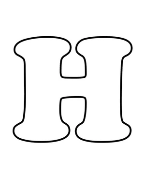 Página para Colorir Página para Colorir da Letra H para Imprimir Grátis
