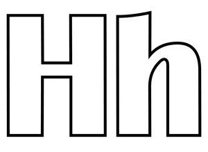 Página para Colorir Letra H