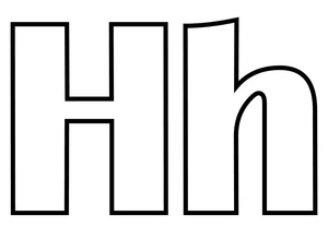 Página para Colorir Página para Colorir Letra H