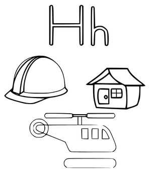 Página para Colorir Página para Colorir Letra H