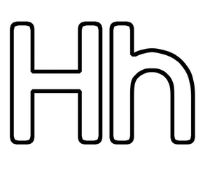 Página para Colorir Imprimir a letra H