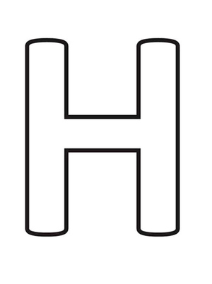 Página para Colorir Letra H para Imprimir