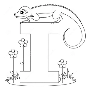 Página para Colorir Página para Colorir da Letra I para Imprimir