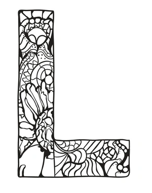 Página para Colorir Página de Colorir Infantil com a Letra L