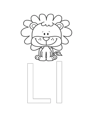 Página para Colorir Página para Colorir da Letra L para Imprimir Grátis