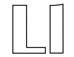 Página para Colorir Página para Colorir da Letra L para Imprimir