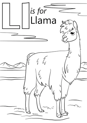 Página para Colorir Página para Colorir da Lhama