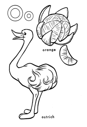 Página para Colorir Letra O para Imprimir