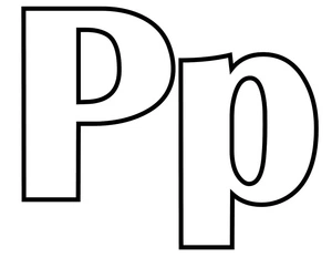 Página para Colorir Letra do Alfabeto P