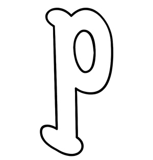 Página para Colorir: Letra p Minúscula