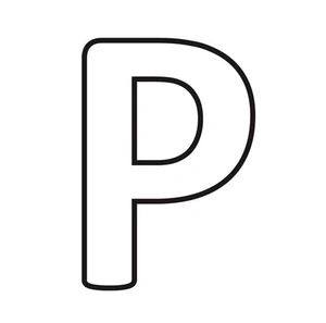 Página para Colorir Letra P Grátis