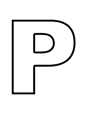 Página para Colorir Letra P maiúscula