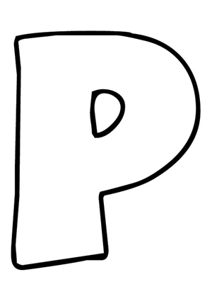 Página para Colorir P é de Crianças
