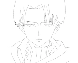 Página para Colorir Levi Ackerman, o Capitão