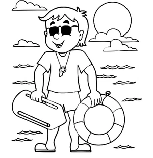 Página para Colorir Salvavidas Relaxante