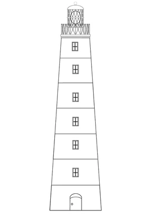 Página para Colorir Um Farol Básico
