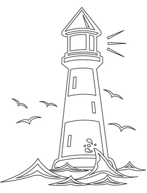 Página para Colorir Farol Básico