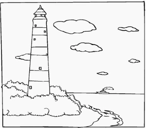Página para Colorir Farol Convencional