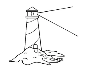 Página para Colorir Farol Gratuito