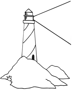 Página para Colorir Página para Colorir Farol Grátis para Imprimir