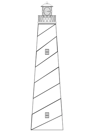 Página para Colorir Página de Colorir Farol Simples