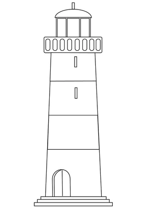 Página para Colorir Farol Simples