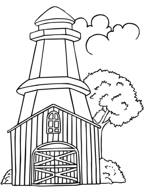 Página para Colorir Farol Sueco