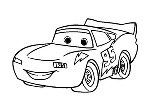 Página para Colorir Página de Colorir Grátis do Relâmpago McQueen para Meninos