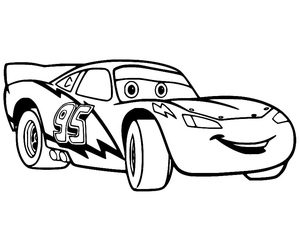 Página para Colorir do Relâmpago McQueen para Imprimir