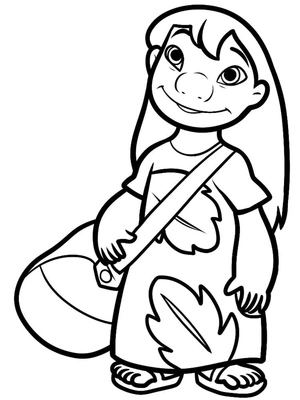 Página para Colorir Adorável Lilo