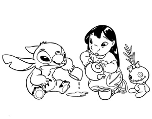 Lilo e Stitch em uma Festa do Chá