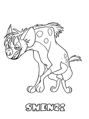 Página para Colorir Shenzi de O Rei Leão