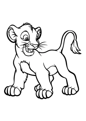 Página para Colorir Simba Bobo