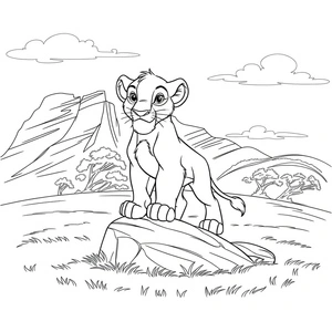 Página para Colorir Página para Colorir O Rei Leão