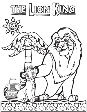 Jovem Simba e Mufasa