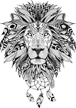 Mandala Calmante de Leão