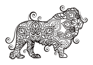 Mandala Leão Amigável